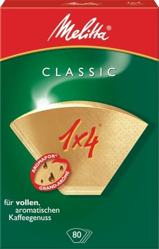 Melitta Filtertüten Naturbraun 1 X 4 VE=80 Stück