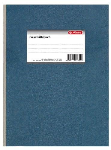 Herlitz 277004 Geschäftsbuch A4 liniert, 96 Blatt, 2 Spalten, Papier 80g/m²