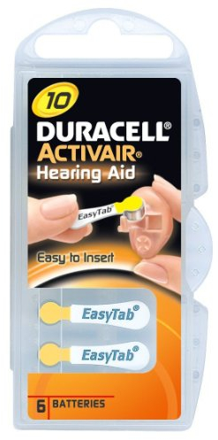 DURACELL Activair hearing aids batteries 10 BL6/6 piece