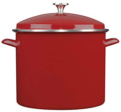 Cuisinart CIL22-20BBN Castlite Antihaft-Bratpfanne aus Gusseisen, stahl, rot, 16-Quart