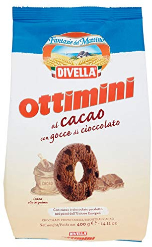 Divella Biscotti Ottimini, con Gocce di Cioccolato, 400g