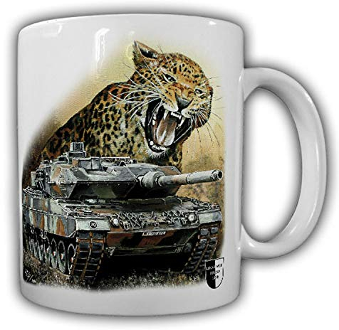 Tasse Lukas Wirp Leo 2 mit Leopard Panzer Bundeswehr Gemälde PzBtl Maler #23393