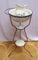 linoows Emaille Waschtischset, Waschständer, Creme Blümchen, 36 cm, Stahl, Freistehend, Retro
