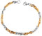 Akzent Damen-Armband Bicolor Armkette Edelstahl 20cm lang 4mm breit inkl. Geschenkbox Geschenkidee für Frauen Geburtstag