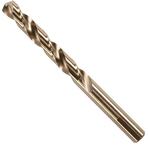 BOSCH CO2159B 1-Piece 1/2 In. x 6 In. Cobalt M42 Metal Drill Bit with Three-Flat Shank for Drilling Applications in Stainless Steel, Cast Iron, Titanium, Light-Gauge Metal, Aluminum