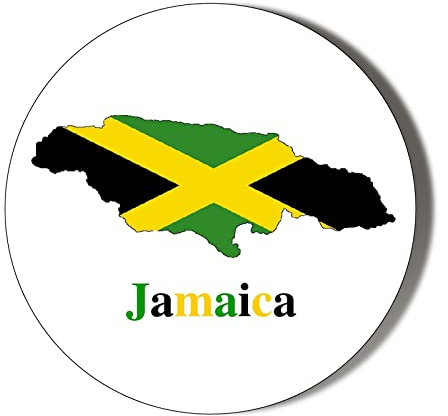 JAMAICA MAP 38mm Round Fridge Magnet