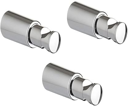 3 Estantes de Soporte de Pared para radiadores toalleros y de Tubos horizontales, con Capacidad de hasta 90 kg. Diámetro de Tubos de Ø15 a 28 mm - Cromado