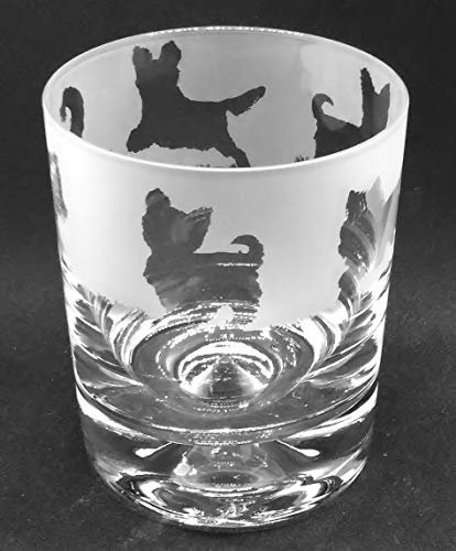 Yorkshire Terrier Frieze Boxed 30cl Glass Whisky Tumbler