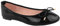 Womens Flat Black Pumps Ladies Girls Dolly Dollie Ballet Ballerina Work Smart Office Formal Comfort Bow Round Toe Slip On Flats Shoes