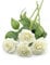 Derbway 4pcs Künstliche Rosen Seidenblume, Einzelner Stiel Gefälschte Rose Echte Berührung Blumenstrauß für Party, Hochzeit, Zuhause, Hoteldekor (Weiß)