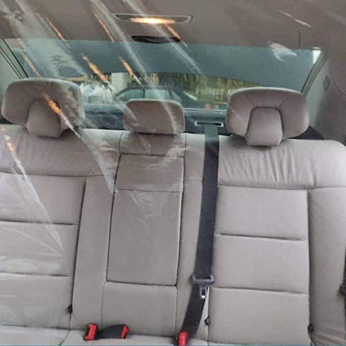 RANRANHOME Auto Taxi Isolation Film Vorhang Kunststoff-Anti-Fog Full Surround Schutzhülle Kabine Vorne Und Hinten Reihe Auto Taxi Trennwand Transparente Membran Schutz Fahrer Und Beifahrer