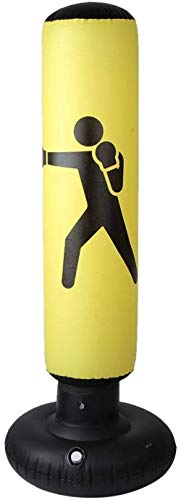 CLQ Sac De Boxe Sac De Boxe, PVC Gonflable 160Cm Fitness Fitness Sac De Sable Adultes Enfants Gonflable Colonne Tumbler Sac De Frappe Fitness Fitness