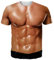 RAISEVERN Tshirt Herren Lustig Muskeln 3D Druck Coole Männer Jugendliche Junge Pseudomuskeln T-Shirt Party Geschenk Bekleidung, L