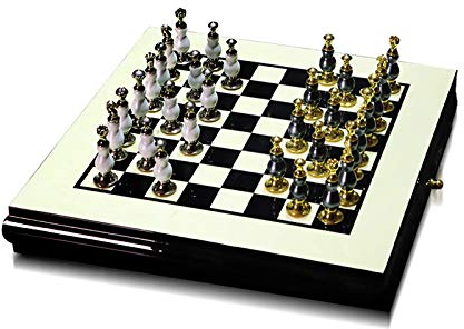YYBF Luxus-Internationales Schach Set Schachbrett, Nordic-Style-Schach-Ornamente, Feine Verarbeitungskraft Einzigartige Technologie,A