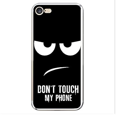 König Design Handyhülle Kompatibel mit Apple iPhone 7 / iPhone 8 / iPhone SE 2020 / iPhone SE 2022 Hülle TPU Eckenschutz Stoßfest Dünn Kratzfest Schutzhülle - Dont Touch My Phone Schwarz