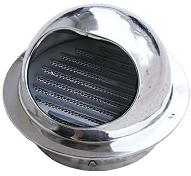 Ø50-300mm, Edelstahl Lüftungsgitter, Ablufthaube Abluftgitter für Kamin Belüftung, Abluft Zuluft Metall Gitter, mit Netz, Wetterfest, für Bad, Küche, Haushalt Werkzeuge (60mm/2.36in)