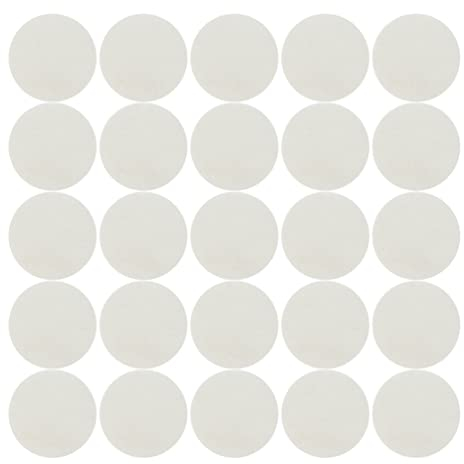 DOITOOL 50 Stücke Ätherische Öl Halskette Pads Nachfüllen Aroma Pads Aroma Diffuser Halskette Baumwolle Pads Aroma Anhänger Pads Duftende Schmuck Zubehör (Weiß)