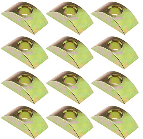 YINETTECH 40PCS Half Moon Nuts Furniture Connector Nuts Spacer Washer for Connect Furniture Bed Frame Wardrobe Cabinet Table Bunk Bed 8mm Hole Diameter