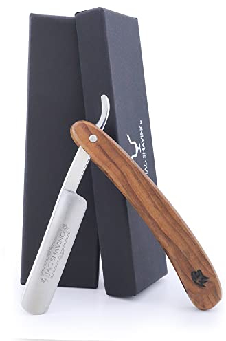 Jag Shaving Rasiermesser - nachhaltig Rasiermesser mit Lederetui - Rasierhobel tasche - Rasiermesser für Herren - Schwarz