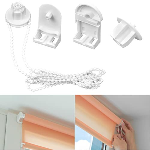 Roller Blind Spares Replacement Repair Kit,25mm Curtain RollerBlind Accessories Roller Blind Fittings Replacement Repair Kit,Curtain RollerBlind Accessories with 2M Beaded Chain SpareKit