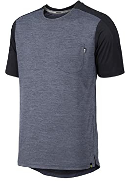 IXS Kinder Jersey Kurzarm Flow X, Graphite - Grau Schwarz, M, 473-510-2350