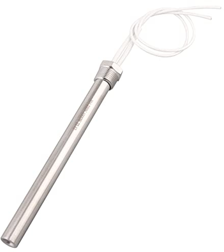 DERNORD 220V 1000W Heating Cartridge with 1/2 Inch Flange Multi-Purpose DIY Heating Rod Stainless Steel Heating Element Length