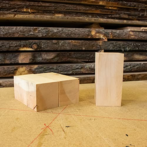 3 Stück Schnitzholz aus Zirbe | 16cm x 8cm x 8cm (LxBxH)