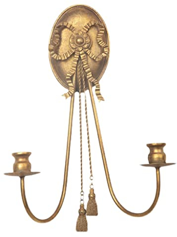 HEXEH Kerzenhalterhalter Französische Wandkerzenhalter Home Retro romantische Kerzenhalter Gold Wand Hängende Bogen Hintergrunddekoration Kandelaber