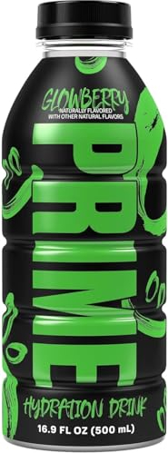 Prime Hydration USA Glowberry Drink Glow in Dark, With Free Anti Blemish Gel by Palmzen