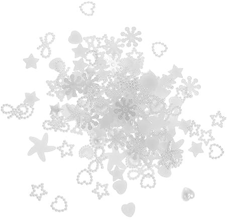 EXCEART 100st Haarschmuck Perle Haarspange Selber Machen Zubehör Für Kopfschmuck Selber Machen Bonbon-harz-cabochons Gemischte Anhänger Aus Kunststoff Plastik Charme Dekorationen Weiß