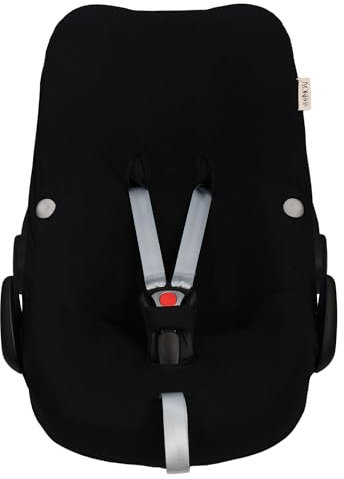 JYOKO KIDS Bezug für Autositz kompatibel mit Pebble Maxi Cosi Pebble Pro I-Size, aus Baumwolle (Black Series)