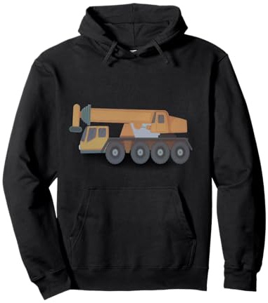 lifting platform vehicle colored comic design Pullover Hoodie