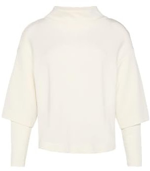 s.Oliver Damen Sweatshirt – Loose Fit, Scuba, Stehkragen, Langarm