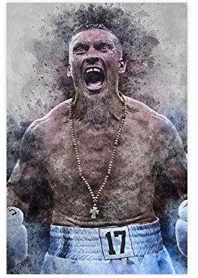 WYYXF Leinwandbild Oleksandr Usyk Boxer Action Poster und Wandkunstdrucke Moderne Wohnkultur für Familienzimmer Rahmenlos (30x50cm)