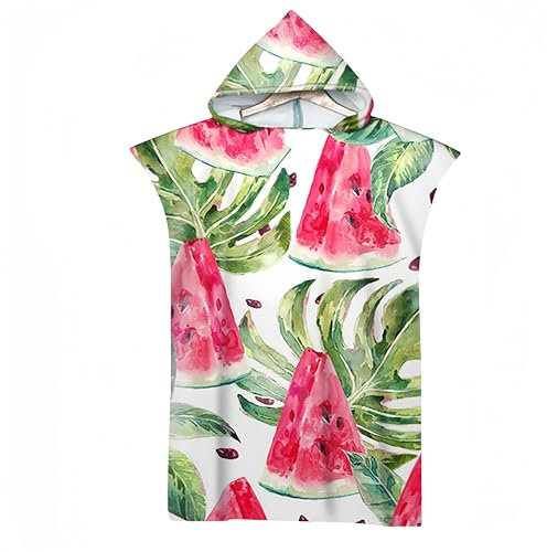 Proumhang Changement Peignoir de Bain Changing Towel, Serviette de Poncho de Surf avec Capuche Serviette de Bain à Capuche Adulte Serviette de Plage Adulte imprimé Taille Unique-Mode 10 75 x 110cm