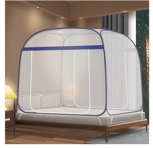 Mobiler Insektenschutz Moskitonetz Mückennetz Fliegengitter Pop Up Camping(J,180x200cm)