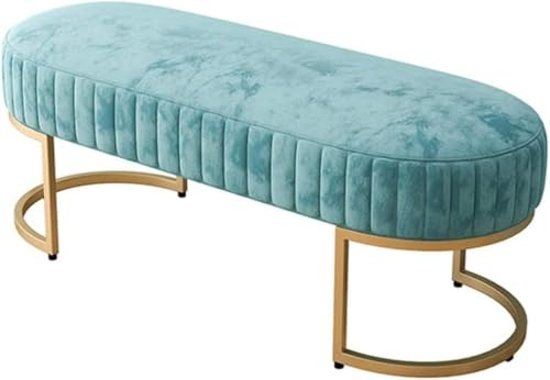 Schuhbank Mit Stauraum, Leichtes Luxus-streifendesign, Multifunktionale Bettbank, Perfekt Für Eingangsbereich, Zuhause, Schrank Oder Bekleidungsgeschäft, Eckbank(Size:100*38*40cm,Color:Blau)