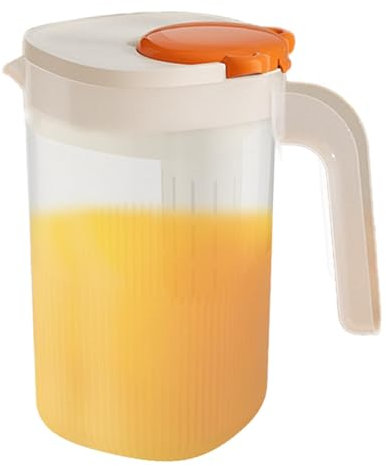 Bere Brocca | Brocca Per Acqua Fredda Di Grande Capacità | Brocca Da 2200 Ml Con Manico | Bollitore Per Bevande Ghiacciate Per Frigorifero | Barattolo Per Bevande Dal Design Di Grande Capacità In PP