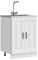 Homgoday Mueble bajo para Fregadero Kalmar Blanco 60x46x81,5 cm Mueble bajo de Cocina Módulos de Cocina sin encimera Mueble de Lavabo