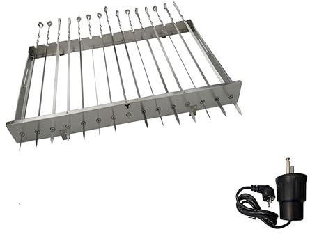 Neu walexo Spießdreher (universell), incl. 15 Edelstahlspieße mit verschiedenen Motoren (mit E-Motor 230V/50H/4W)