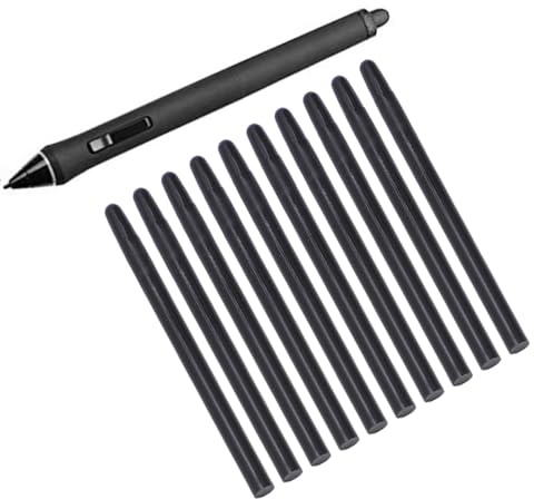 Edelstahl Standard Stiftnibs, 10 Stück Ersatzspitzen für Grafiktischtabletts, mit Aufbewahrungsbox