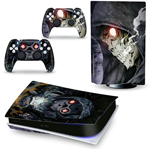 Kein Schäumen Blasenfrei Anime Aufkleber Skin Für PS5 Disk Edition Konsole Und 2 Controller Vinyl Cover Skins Wraps, Blasenfrei, Langlebig, Kratzfest 07007
