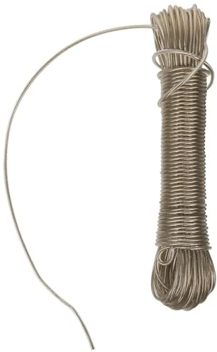 BOJHGO Corde à Linge en Acier plastifié 40 m for intérieur et extérieur, Voyage, Camping, randonnée, séchoir Portable Maison