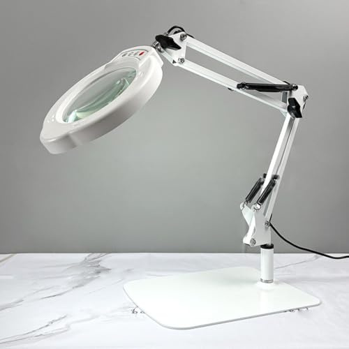 UTTASU LED Lupenleuchte Mit 5 Farbmodi, Dimmbar, Tisch-und Klemmlampe