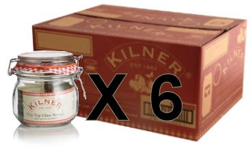 Set of 6 Kilner 0.5L Clip Top Preserve Preserving Jam Pickle Glass Storage Jar
