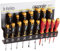 Felo 0715761391 Ergonomischer Schraubendrehersatz mit Stahlgestell inkl. Schlitz-, Vierkant-, Kreuzschlitz- und Torx-Größen (17-teilig)
