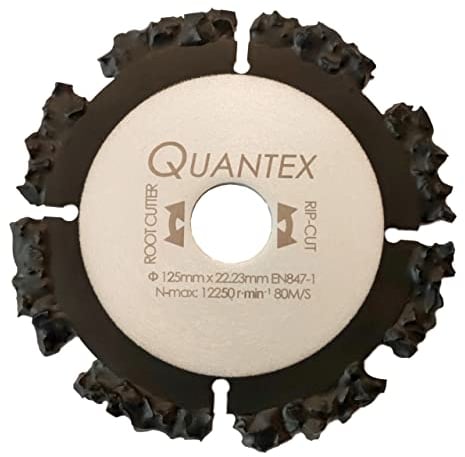 QUANTEX Root Cutter HM Trennscheibe 125 mm x 22,23 mm. Spezial Trennscheibe für Winkelschleifer. Wurzelschneider. Rip Cut.