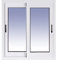 Ventanastock Aluminio 500x600 Corredera 2 hojas con cristal carglass (Climalit Mate)