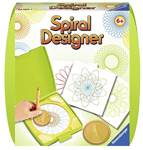 Ravensburger Spiral-Designer Mini 29709, Zeichnen Lernen für Kinder ab 6 Jahren, Kreatives Zeichen-Set mit Mandala-Schablone für farbenfrohe Spiralbilder und Mandalas