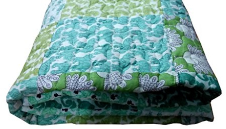 Yuvancrafts - Coperta decorativa in stile indiano patchwork, multicolore, super morbida, stile indiano, reversibile, per divano e divano, 127 x 152 cm